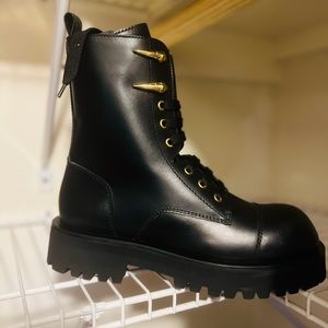 BRAND NEW Roberto Cavalli TIGER TOOTH COMBAT BOOTS